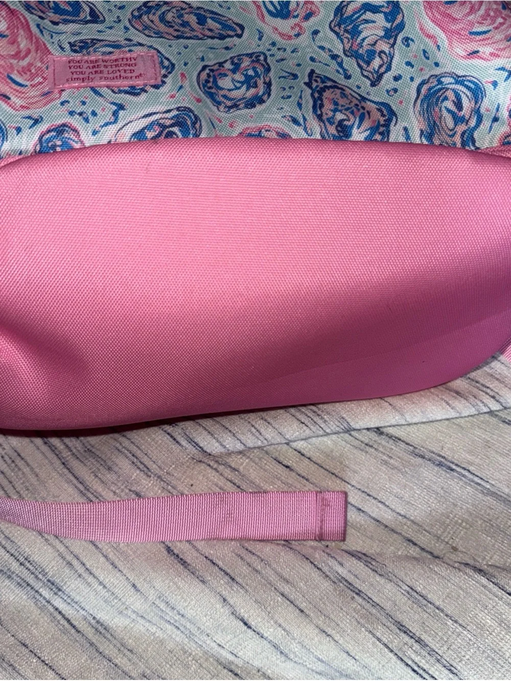 Simply Southern Pink and Blue Swirl Backpack
